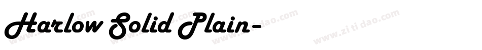 Harlow Solid Plain字体转换